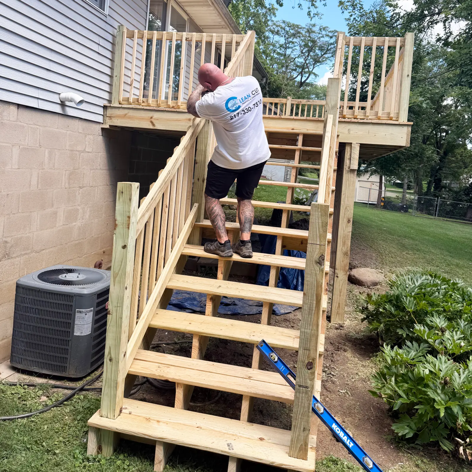 Beautifully restored deck by Clean Cut in Decatur IL