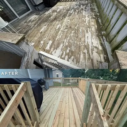 Deck staining transformation in Central Illinois