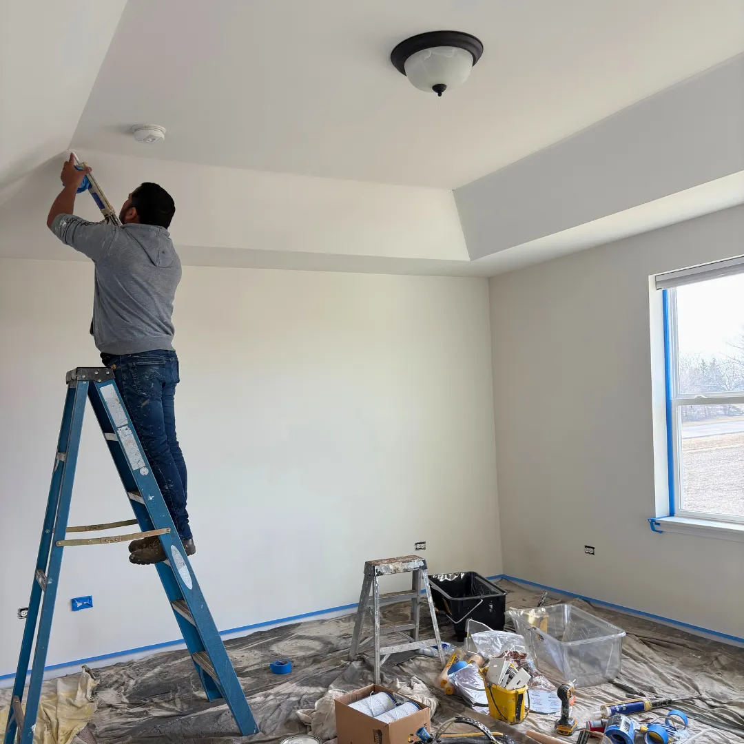 Clean Cut interior painting project in Central Illinois home